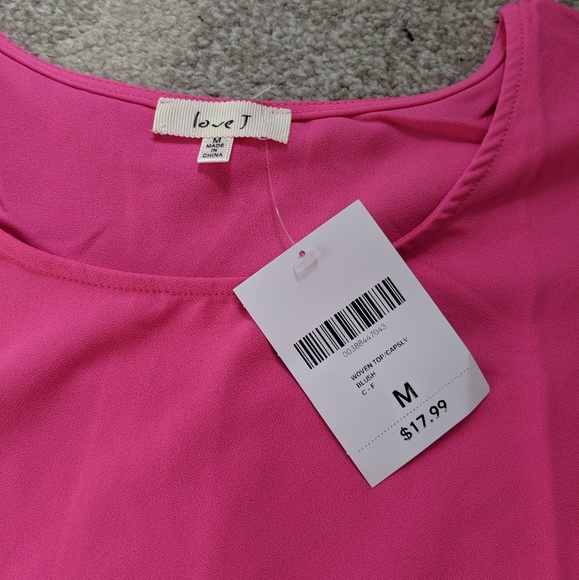NWT (2) Forever 21 Cap Sleeve Tops - Black & Blush - Picture 3 of 7